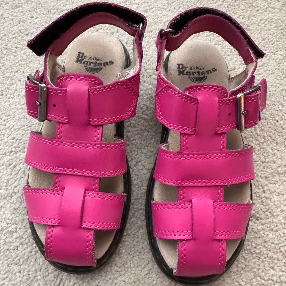 Dr. Martens Fuchsia Leather Sandals